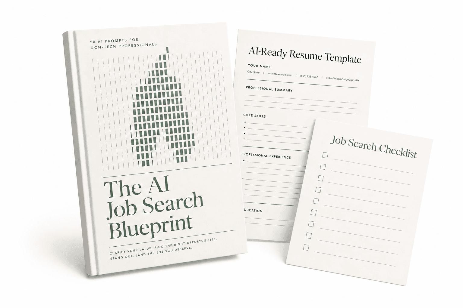Career Pilot bundle with the AI Job Search Blueprint, resume template, and checklist
